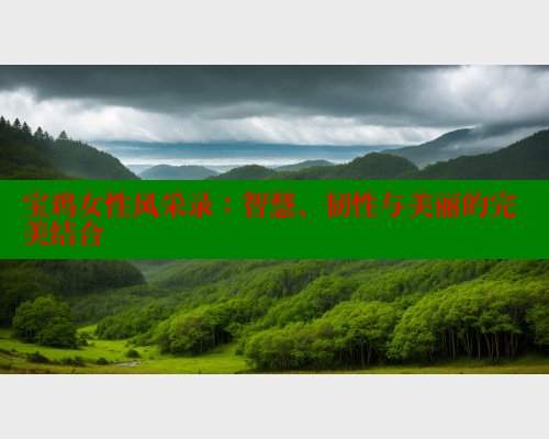 宝鸡女性风采录：智慧、韧性与美丽的完美结合 关键词3 第1张